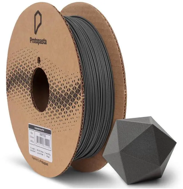 Main image of Protopasta Ferromagnetic Iron PLA 3D Printer Filament | ProtoPlant Metal-Filled PLA Plastic Printer Filament with 45% Iron | Patina Friendly Metal Composite Filament | 500g Metallic Spool