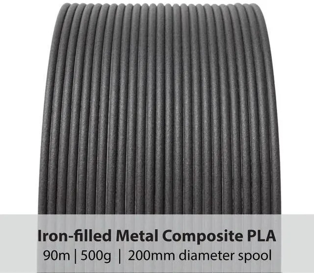 Alt view image 2 of 7 - Protopasta Ferromagnetic Iron PLA 3D Printer Filament | ProtoPlant Metal-Filled PLA Plastic Printer Filament with 45% Iron | Patina Friendly Metal Composite Filament | 500g Metallic Spool