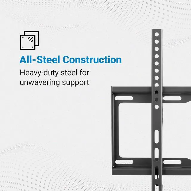 Alt view image 5 of 6 - Manhattan TV Wall Mount - Fits Most 32 to 55 Inch LED, LCD, OLED Flat & Curved TVs, Holds up to 88lbs, Max VESA 400x400mm, Low Profile  Lifetime Mfg Warranty - 460934