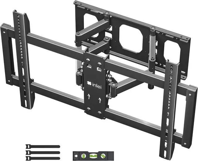 Main image of Ultra Slim Full Motion TV Wall Mount for Most 37"-90" Flat/Curved TV, Swivel Tilt Bracket with Articulating 6 Arms, Support 120lbs, Max VESA 600x400mm, Fits 12/16" Wood Stud, MAUS02
