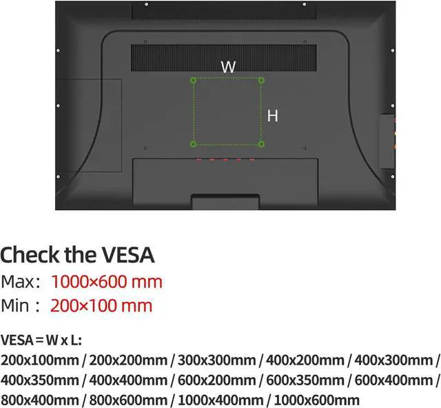 Alt view image 3 of 7 - 98 100 TV Wall Mount 86 90 105 110 120 inch Full Motion Bracket Large Screen Heavy Duty Led Adjustable Articulating Stand Max vesa 1000x600mm Load 287 Lbs DY1000