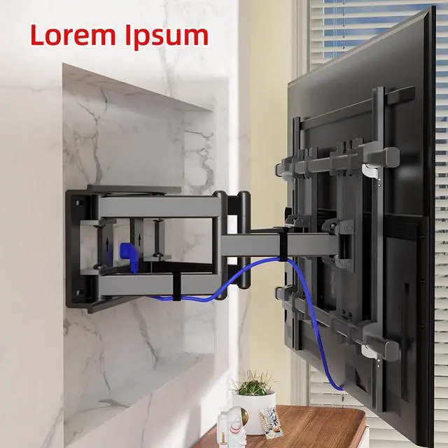 Alt view image 6 of 7 - 98 100 TV Wall Mount 86 90 105 110 120 inch Full Motion Bracket Large Screen Heavy Duty Led Adjustable Articulating Stand Max vesa 1000x600mm Load 287 Lbs DY1000