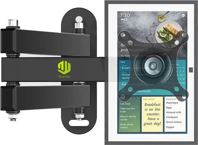 Main image of Nuyoah Wall Mount for Echo Show 15, Echo Show 21 Wall Mounting Bracket with Extension Arm, Swivel Tilt Rotate and Easy to Adjust, Max VESA 100x100mm up to 33lbs