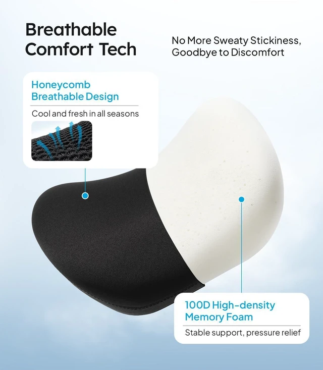Alt view image 5 of 7 - Soft Car Neck Pillow with Adjustable Strap, Black 2-Pack