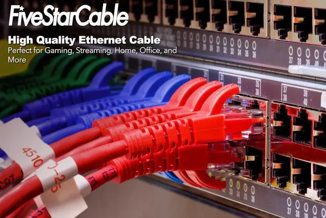 Alt view image 6 of 6 - 24 Pack Snagless Short Cat 5e Ethernet Cable - 10 Ft, High-Speed Internet Network Cable, PoE, RJ45 Connector, Gigabit LAN Patch Cord for Router, Modem, PC, Gaming, Smart TV, PS5, Black