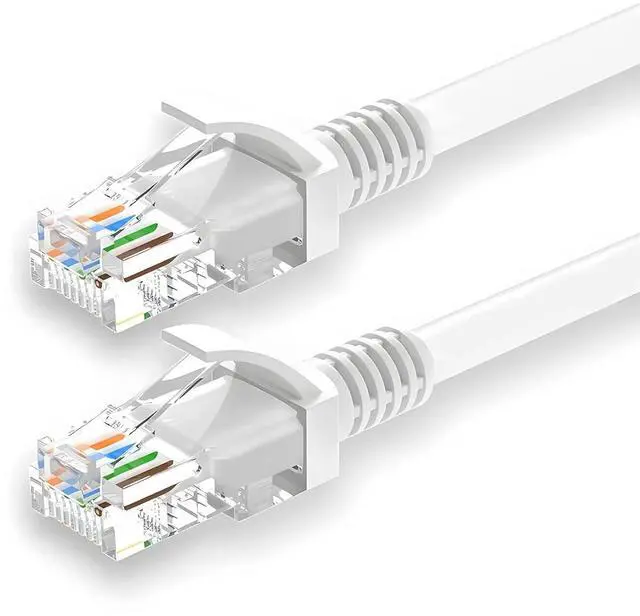 Alt view image 5 of 7 - Cat 6 Ethernet Cable, 100 ft, 10Gbps LAN Internet Cord, White | Outdoor&Indoor Cat6 Cable RJ45 for Computer, Router, Modem, PS4/5, Xbox, Gaming
