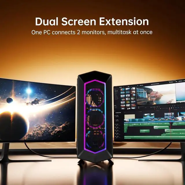 Alt view image 4 of 7 - DisplayPort to VGA Cable 6ft, 1.8m DP to VGA Male-to-Male Adapter, 1080P HD Video Converter Cord for Laptop, PC to Monitor, Projector, Display