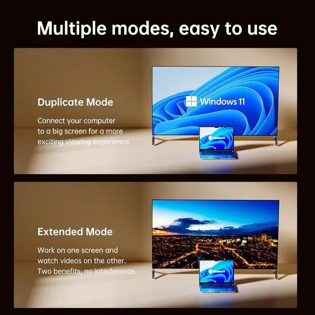 Alt view image 6 of 7 - DisplayPort to VGA Cable 6ft, 1.8m DP to VGA Male-to-Male Adapter, 1080P HD Video Converter Cord for Laptop, PC to Monitor, Projector, Display