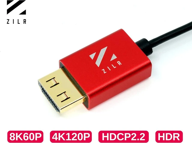 Alt view image 2 of 7 - 8K Ultra Speed Hyper Thin HDMI 2.1 Cable 45cm/17.7 Type-A- Type-A Secure Locking, 8K60, 4320p, 4K120, 2160p, HD240, 1080p 3D, 48Gbps, 10bit Color, Audio Return(eARC) HDCP2.2, HDR10, Ethernet