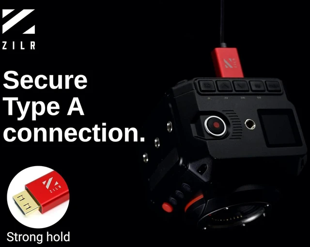Alt view image 3 of 7 - 8K Ultra Speed Hyper Thin HDMI 2.1 Cable 45cm/17.7 Type-A- Type-A Secure Locking, 8K60, 4320p, 4K120, 2160p, HD240, 1080p 3D, 48Gbps, 10bit Color, Audio Return(eARC) HDCP2.2, HDR10, Ethernet