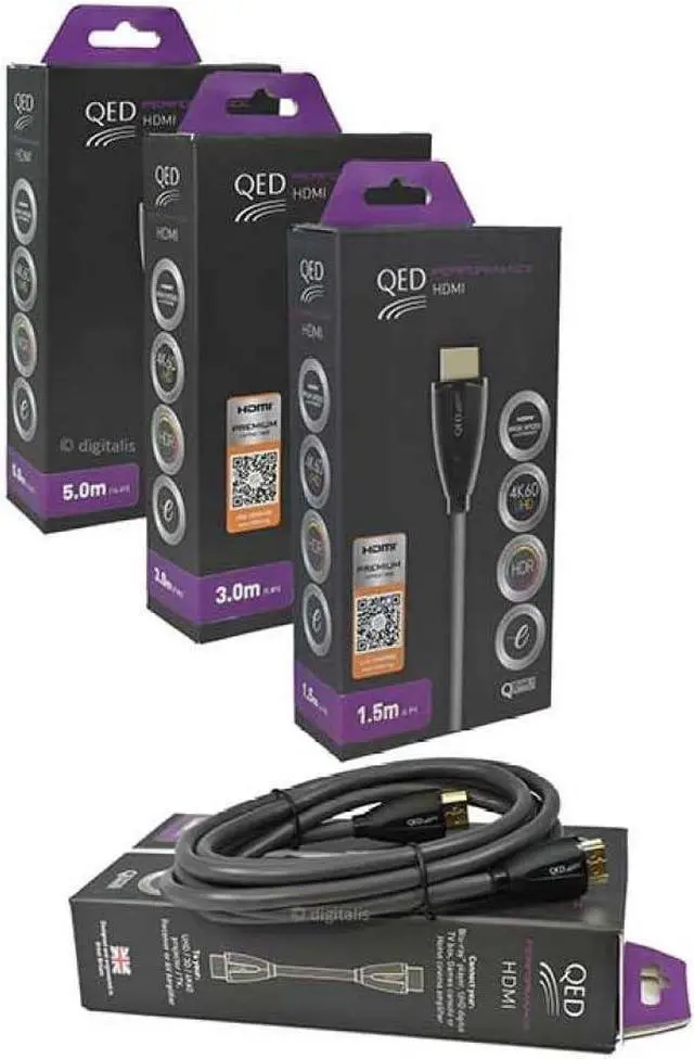 Alt view image 4 of 4 - QED Performance Ultra High Speed HDMI Cable 1.5m