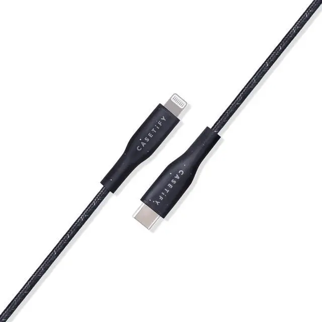 Alt view image 4 of 4 - CASETiFY Powerthru USB-C to Lightning Cable (2m/6.6ft) - Black