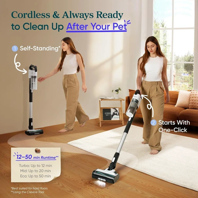 Alt view image 3 of 7 - Levoit Cordless Vacuum Cleaner, Anti-Tangle for Pet Hair, Up to 50 Minutes