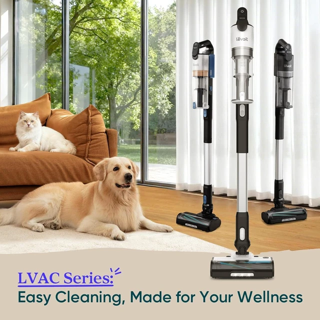 Alt view image 7 of 7 - Levoit Cordless Vacuum Cleaner, Anti-Tangle for Pet Hair, Up to 50 Minutes