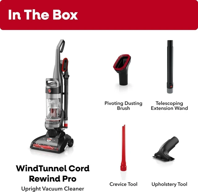 Alt view image 6 of 6 - Hoover WindTunnel Cord Rewind Pro Bagless Vacuum Cleaner, Upright
