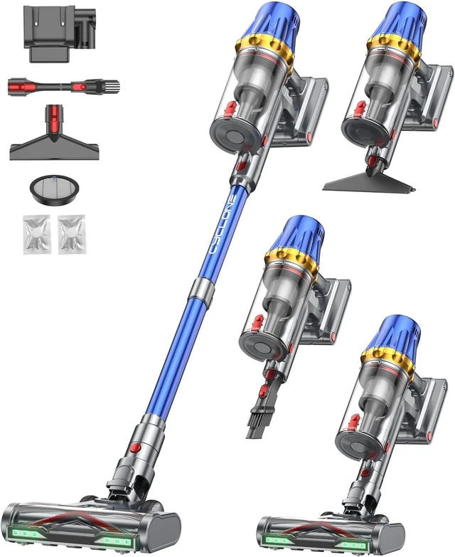 Main image of H9 Cordless Vacuum Cleaner, 700W 58kPa 90 Mins Runtime Stick Vacuum, Self-Standing Wireless Vac with 6 Green LEDs, Anti-Tangle Brush for Home, Pet Hair, Carpets & Hard Floor