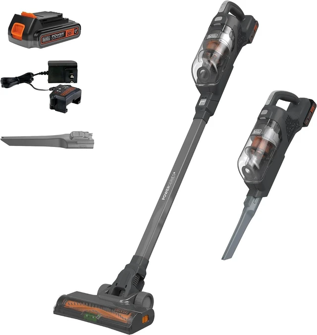 Main image of BLACK+DECKER POWERSERIES 20V MAX Cordless Stick Vacuum Cleaner, Household Vacuum Cleaners for Hardwood Floors and Carpet, LED Lights, Detachable, Anti-Tangle, Lightweight, Bagless (BHFEA18D1)