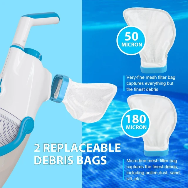 Alt view image 5 of 6 - Handheld Pool Vacuum CleanerBlue and White