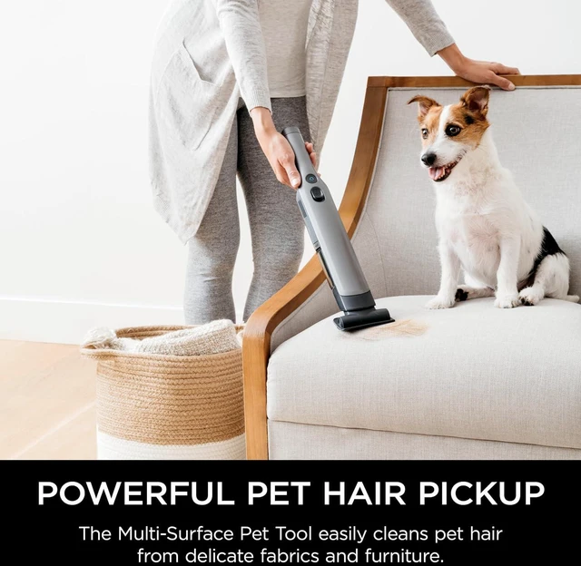 Alt view image 6 of 7 - Shark WV201 WANDVAC Handheld Vacuum, Lightweight at 1.4 Pounds with Powerful Suction, Charging Dock, Single Touch Empty and Detachable Dust Cup,Graphite, Slate