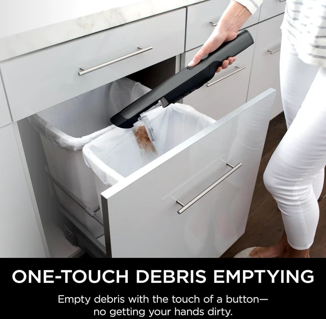 Alt view image 7 of 7 - Shark WV201 WANDVAC Handheld Vacuum, Lightweight at 1.4 Pounds with Powerful Suction, Charging Dock, Single Touch Empty and Detachable Dust Cup,Graphite, Slate