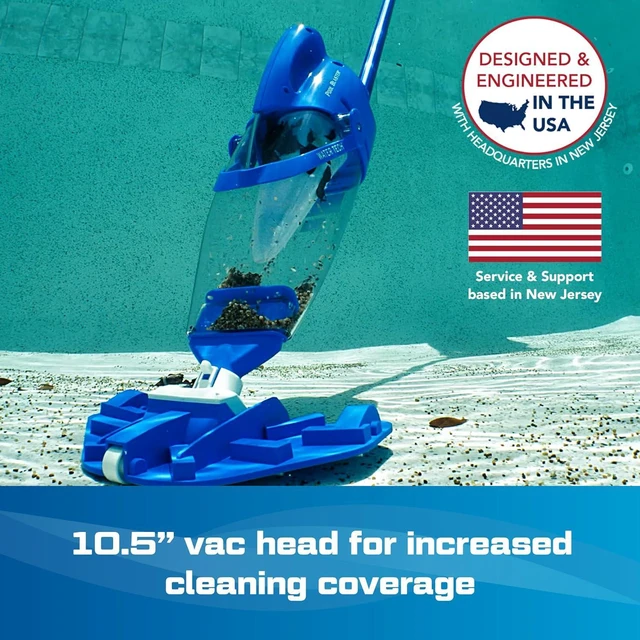 Alt view image 6 of 7 - POOL BLASTER Centennial Cordless Pool Vacuum w/Pole Set - XL Debris Capacity & Advanced Filtration, Handheld Rechargeable Pool Cleaner for Sand, Silt & Leaves in Inground & Above Ground Pool
