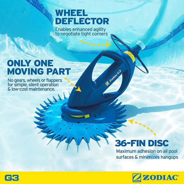 Alt view image 3 of 6 - Zodiac G3 Suction-Side Inground Vacuum Pool Cleaner