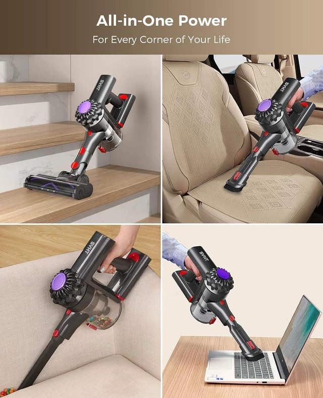 Alt view image 5 of 7 - Cordless Vacuum Cleaner, 500W 45KPA Stick Vacuum Cleaners for Home