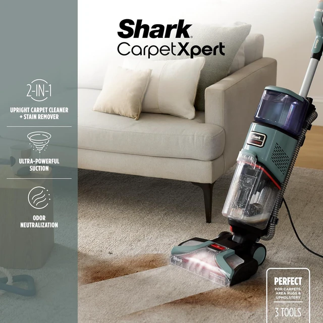 Alt view image 2 of 7 - Shark CarpetXpert Upright Carpet & Built-in Stain Cleaner, 3 Tools, EX151