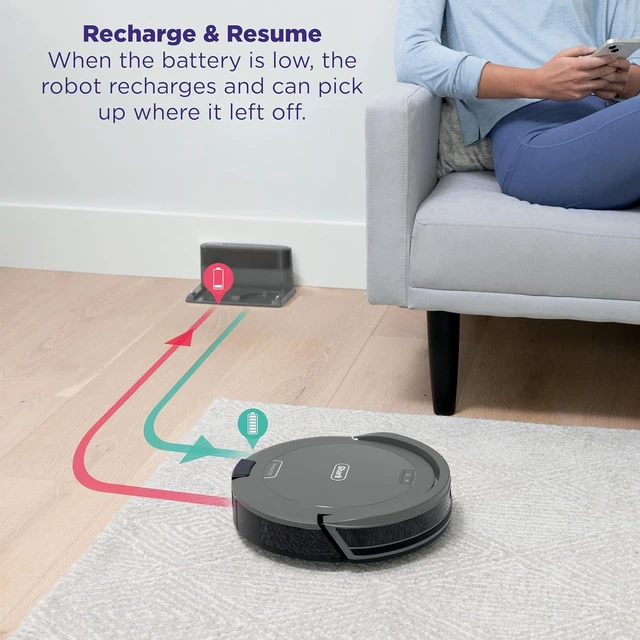 Alt view image 7 of 7 - Shark Navigator Robot Vacuum, SmartPath Navigation, Steel Grey, RV2110