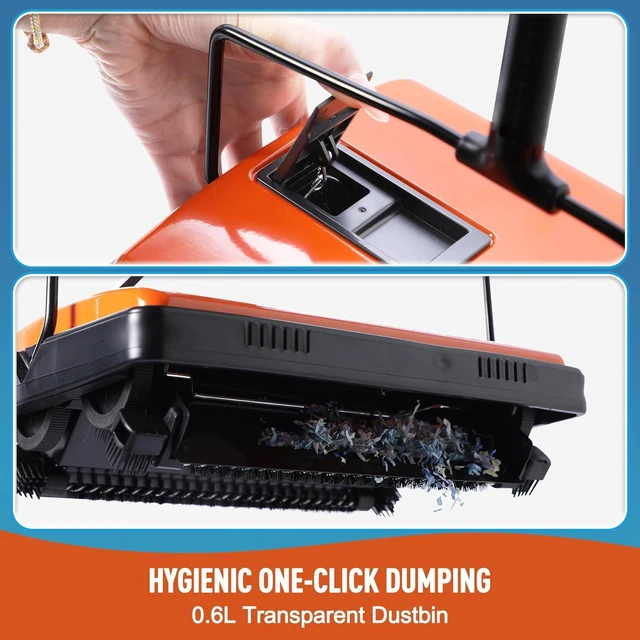 Alt view image 6 of 7 - CLEANHOME Manual Carpet Sweeper For Pet Hair and Dust Remove