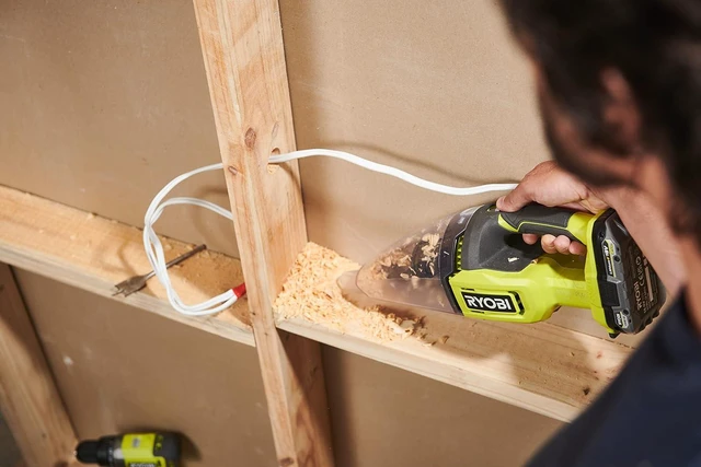 Alt view image 6 of 7 - RYOBI - 18V Handheld Vacuum Cleaner with Extension Tube and Hard Floor Brush - 4.24 kPa - 0.85 m3/Min - Collector 600 ML - Comes with Crevice Tool with Retractable Brush - RHV18F-0