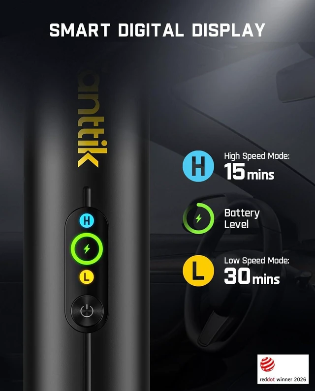 Alt view image 3 of 7 - Fanttik Slim V10 APEX Cordless Car Vacuum, 4-in-1 Portable Mini Handheld Vac, Upgraded Smart Digital Display, 19kPa Suction Power, 2 Suction Modes for Small Jobs, Car, Office Desk, Keyboards (Black)