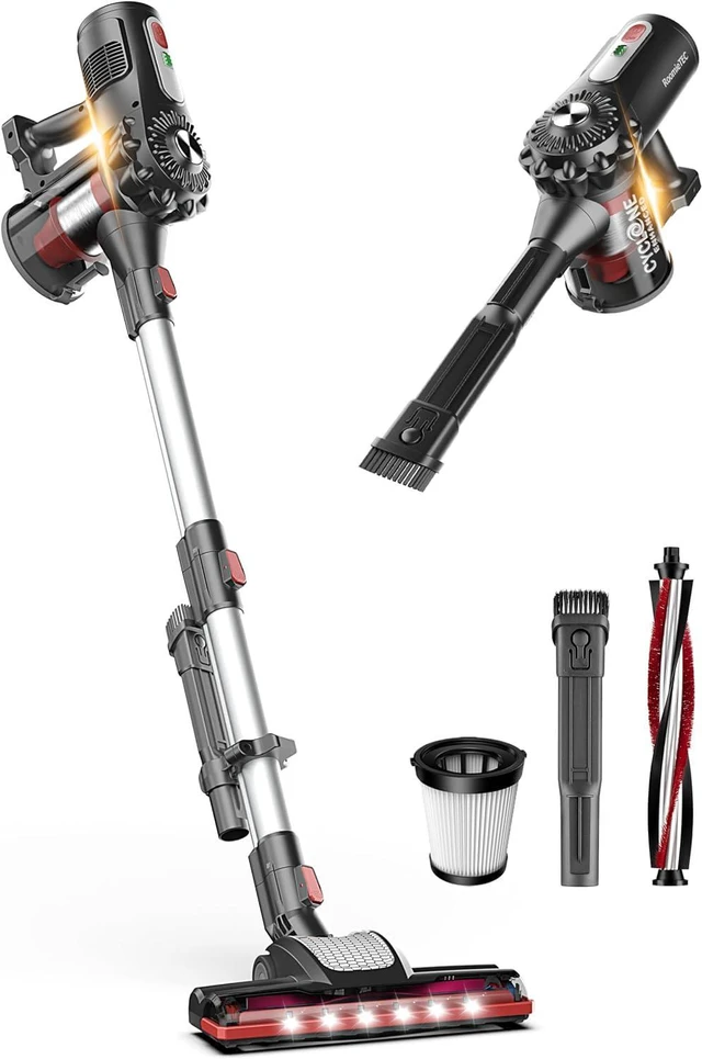 Main image of Roomie Tec Cordless Stick Vacuum Cleaner for Home, 2200mAh Battery