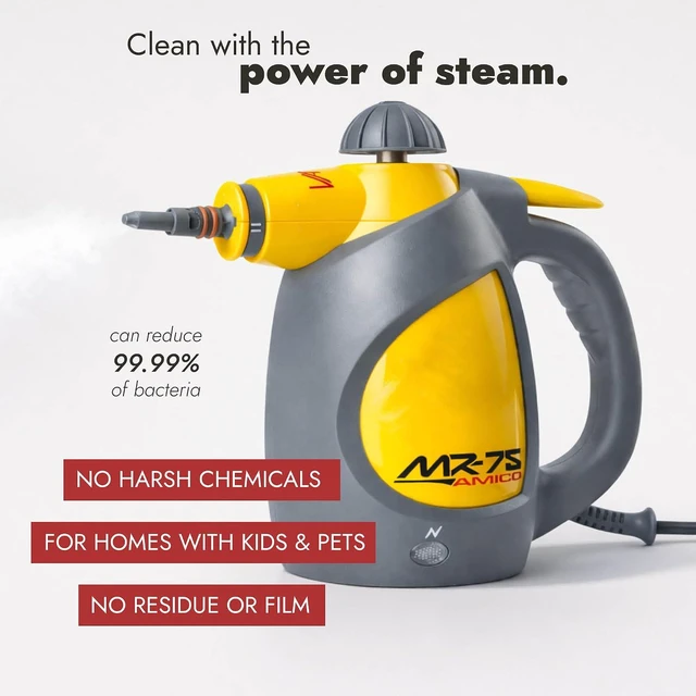 Alt view image 2 of 7 - Vapamore MR-75 Amico Handheld Steam Cleaner for Bed Bugs, Auto & Grout