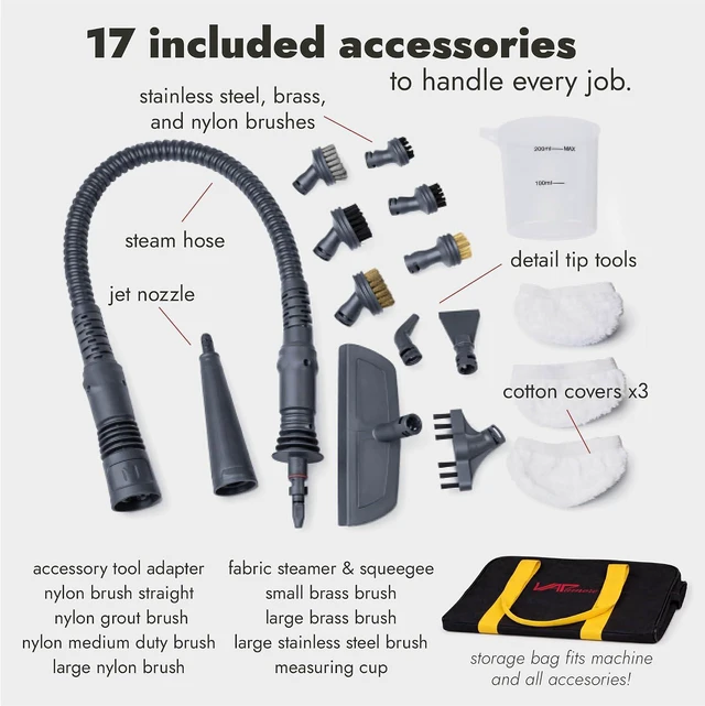 Alt view image 5 of 7 - Vapamore MR-75 Amico Handheld Steam Cleaner for Bed Bugs, Auto & Grout