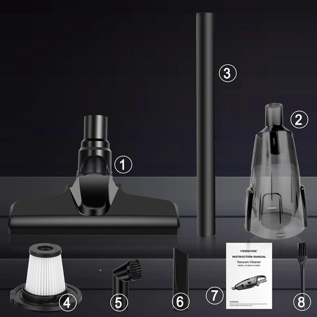 Alt view image 6 of 7 - Cordless Vacuum Cleaner Compatible with DEWALT 20V Battery (Battery NOT Included), Handheld Vacuum for Home, Boat, Workshop, Car, Pet Hair, Furniture-Tool Only