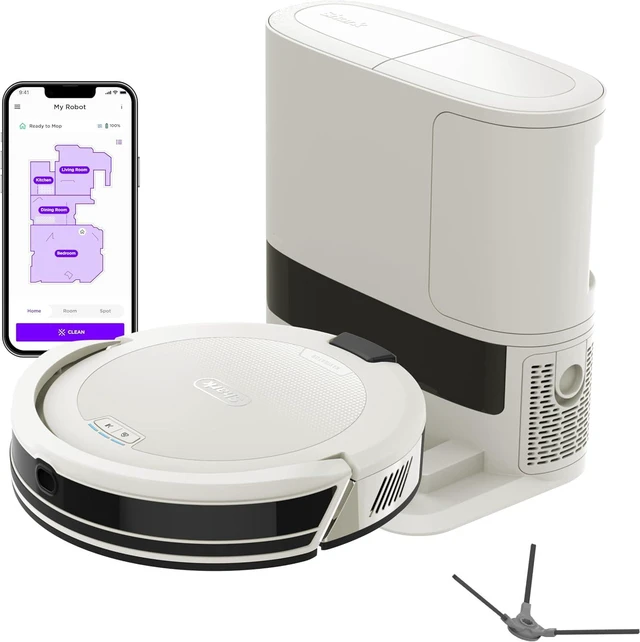 Main image of Shark Navigator Robot Vacuum + Self-Empty Base, White, AV2110S