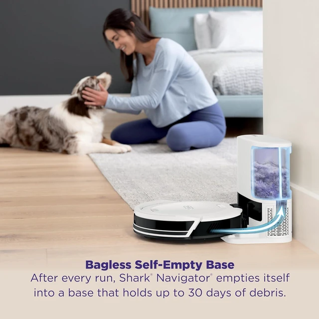 Alt view image 5 of 7 - Shark Navigator Robot Vacuum + Self-Empty Base, White, AV2110S