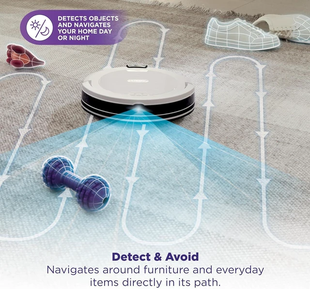 Alt view image 6 of 7 - Shark Navigator Robot Vacuum + Self-Empty Base, White, AV2110S