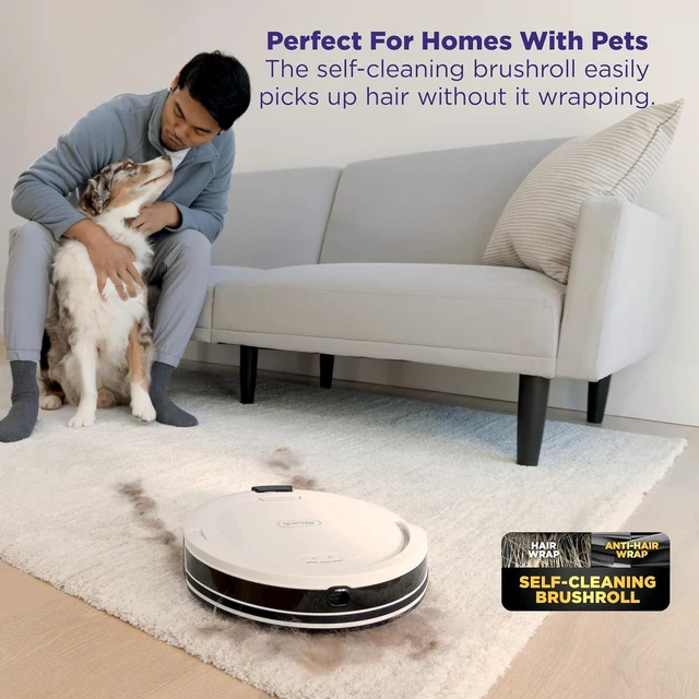 Alt view image 7 of 7 - Shark Navigator Robot Vacuum + Self-Empty Base, White, AV2110S