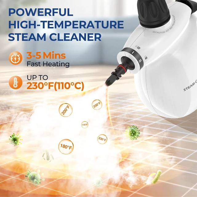 Alt view image 2 of 7 - 13Pcs Pressurized Handheld Steam Cleaner, Portable Deep Cleaning Steamer