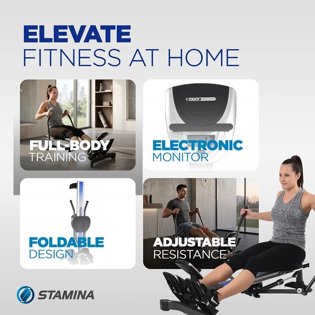 Alt view image 3 of 7 - Stamina BodyTrac Glider Exercise Rowing Machine