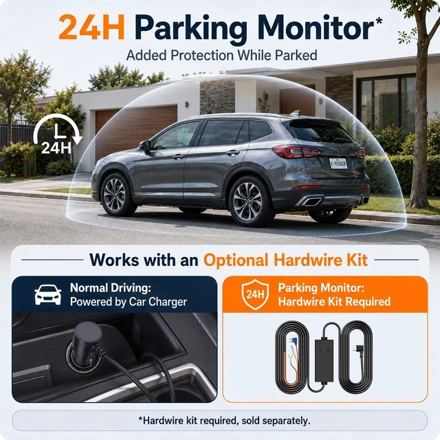 Alt view image 6 of 7 - Dash Cam Front and Rear, 2.5K+1080P Dual Camera for Cars, 2" IPS Screen
