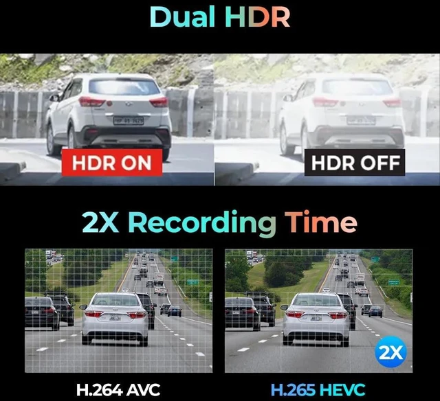 Alt view image 7 of 7 - THINKWARE U3000 PRO Dash Cam 4K Front and 2K Rear, Dual STARVIS 2