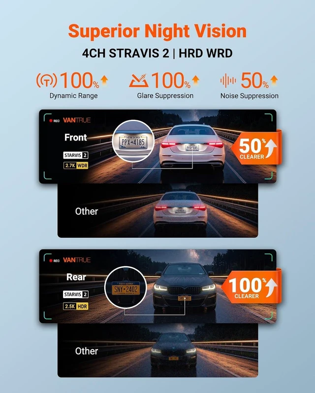 Alt view image 3 of 7 - Vantrue N5S 4 Channel 360 Degree 2.7K Dash Cam