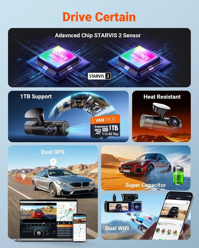 Alt view image 6 of 7 - Vantrue N5S 4 Channel 360 Degree 2.7K Dash Cam