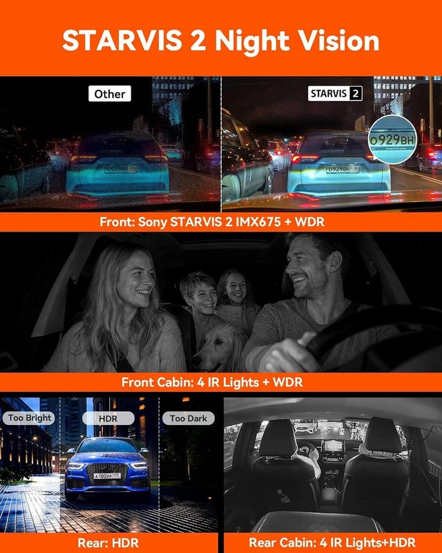 Alt view image 3 of 7 - Vantrue N5 4 Channel WiFi 360° All Sides Dash Cam
