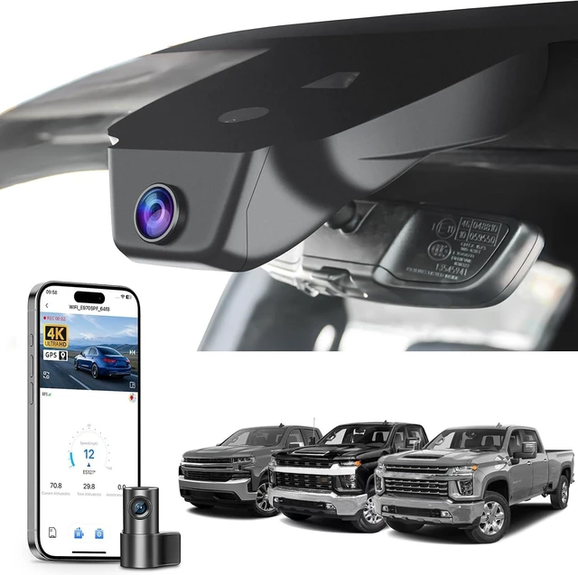 Main image of Mangoal 4K Dash Cam for Silverado 1500 2022-2026 2500 HD 3500 HD 2024-2026