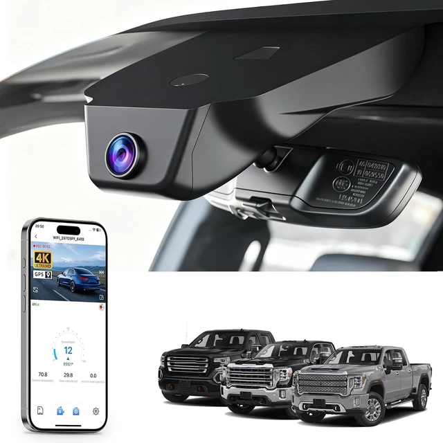 Main image of Mangoal 4K Dash Cam for GMC Sierra 1500 2022-2026 2500/3500 HD 2024-2026
