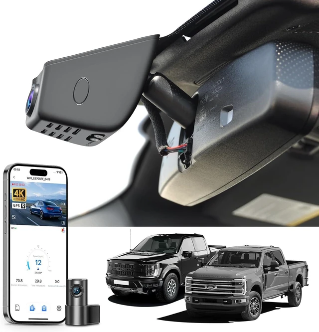 Main image of Mangoal Front 4K Rear 1080P Dash Cam for F150 2018-2026 F250-F450 2020-2026